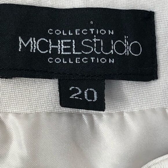 SIZE 20 Addition Elle Michel Studio Cream Pencil Skirt - Picture 10 of 10